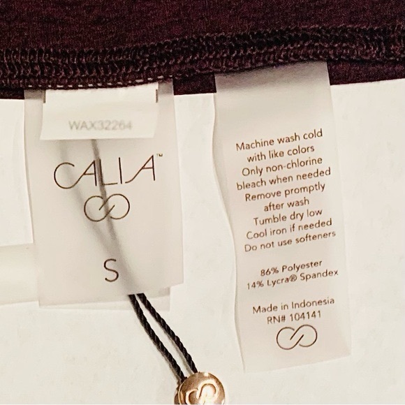 CALIA LustaLux Wine Red Activewear Bodysuit - Size: Small - NWT - Picture 6 of 7